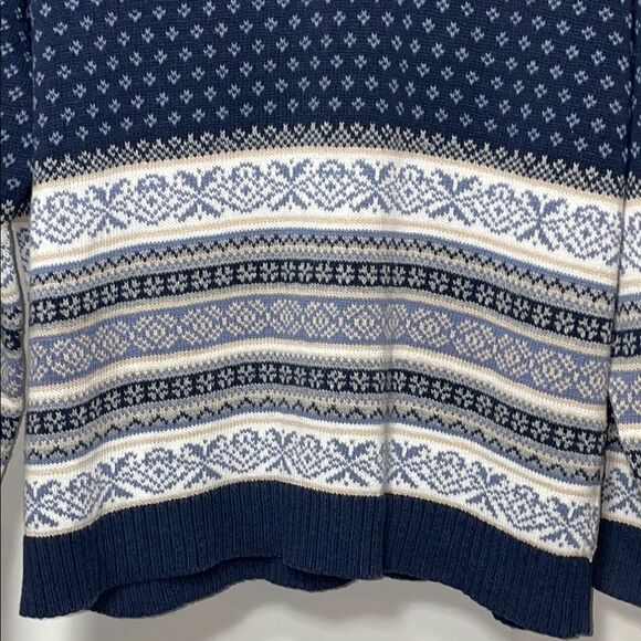 Cherokee Women's Navy Patterned cardigan Sweater - Picture 7 of 7